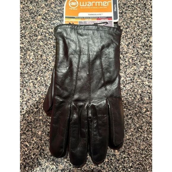 MANZELLA Insulated Leather Glove DRLU-10 Genuine Leather 3M Insulation 40g New - Picture 2 of 10